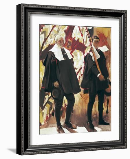 People from Roncal-Joaquín Sorolla y Bastida-Framed Art Print