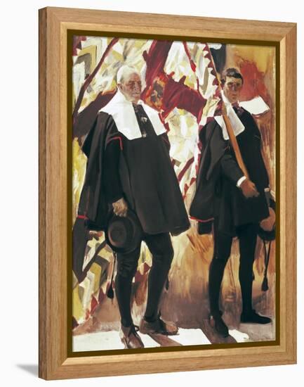 People from Roncal-Joaquín Sorolla y Bastida-Framed Stretched Canvas