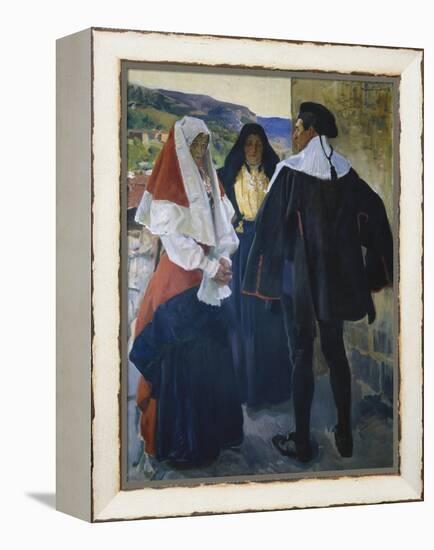 People from Roncal-Joaquín Sorolla y Bastida-Framed Stretched Canvas