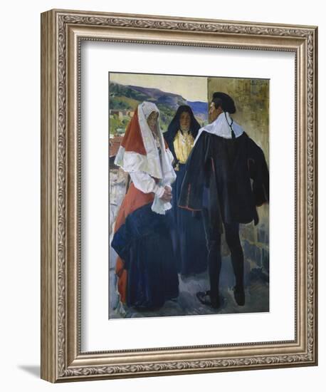 People from Roncal-Joaquín Sorolla y Bastida-Framed Art Print