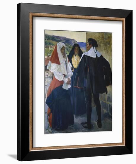 People from Roncal-Joaquín Sorolla y Bastida-Framed Art Print