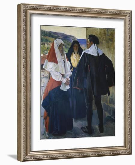 People from Roncal-Joaquín Sorolla y Bastida-Framed Art Print