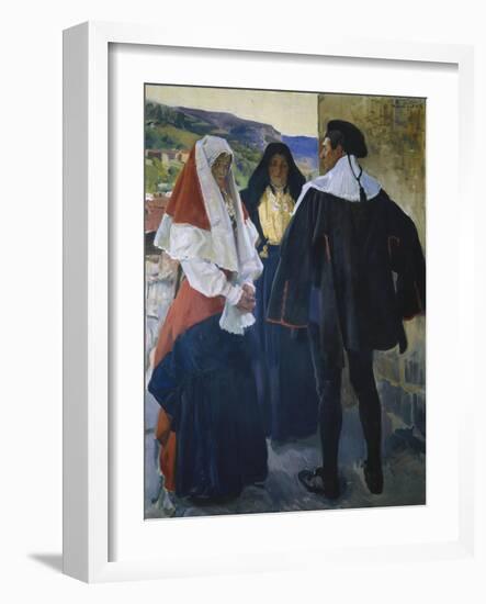 People from Roncal-Joaquín Sorolla y Bastida-Framed Art Print