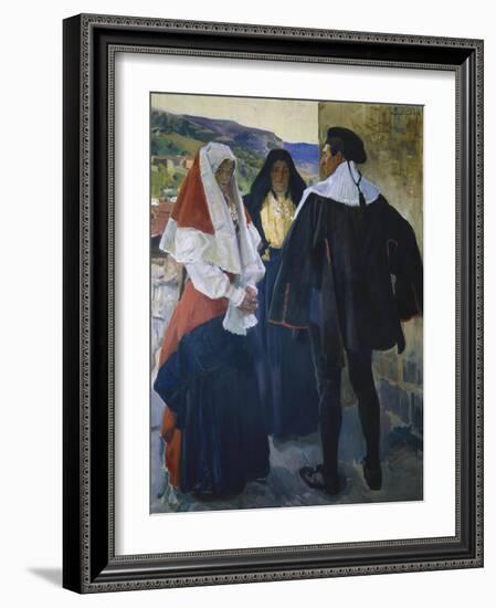 People from Roncal-Joaquín Sorolla y Bastida-Framed Art Print