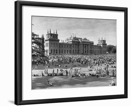 People Gathering at the Blenheim Palace Fete-null-Framed Photographic Print