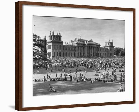 People Gathering at the Blenheim Palace Fete-null-Framed Photographic Print