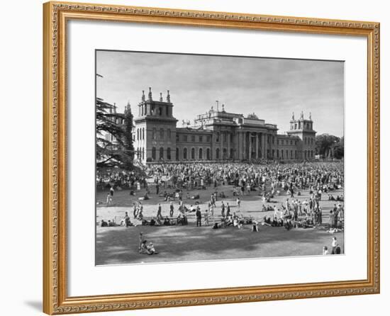 People Gathering at the Blenheim Palace Fete-null-Framed Photographic Print