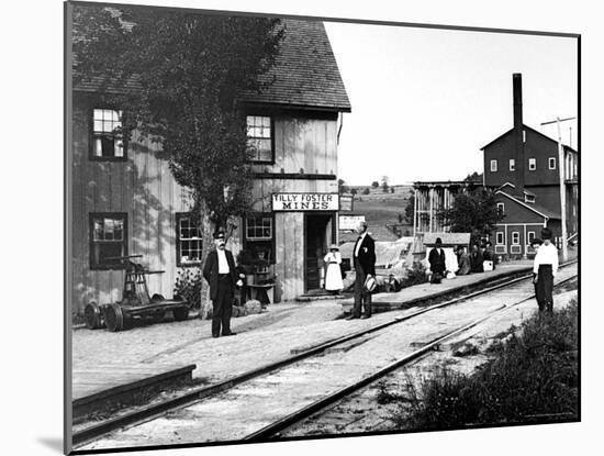 People Hanging Around Outside Railroad Station-Wallace G^ Levison-Mounted Photographic Print