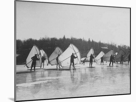 People Ice Skate Sailing on a Lake-Ralph Morse-Mounted Photographic Print