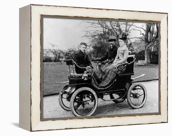 People in a De Dion Vis-A-Vis Car, 1902-null-Framed Premier Image Canvas