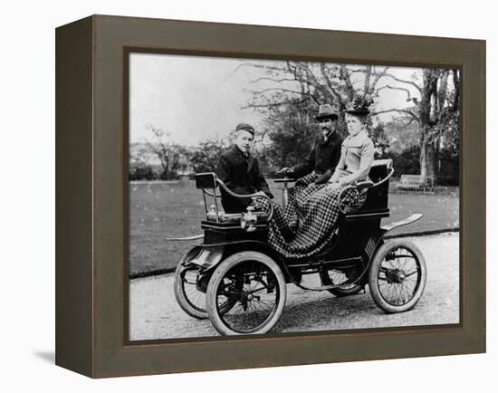 People in a De Dion Vis-A-Vis Car, 1902-null-Framed Premier Image Canvas