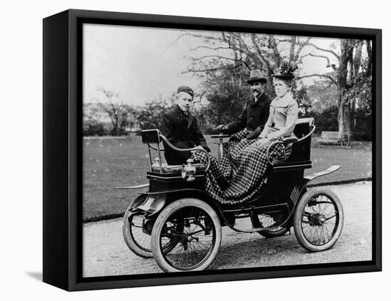 People in a De Dion Vis-A-Vis Car, 1902-null-Framed Premier Image Canvas
