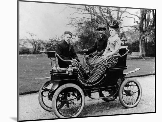 People in a De Dion Vis-A-Vis Car, 1902-null-Mounted Photographic Print