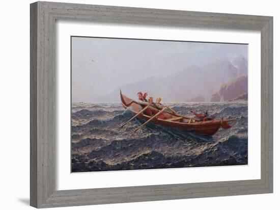 People in a Rowing Boat-Hans Andreas Dahl-Framed Giclee Print