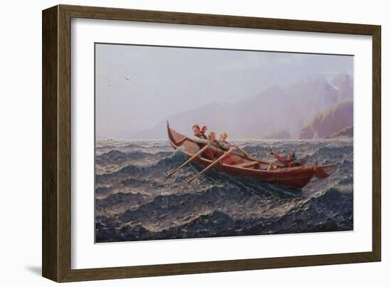 People in a Rowing Boat-Hans Andreas Dahl-Framed Giclee Print