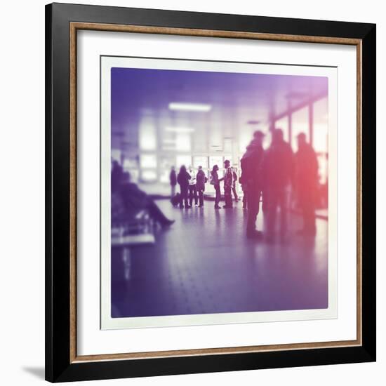 People in Airport Waiting Around-melking-Framed Photographic Print