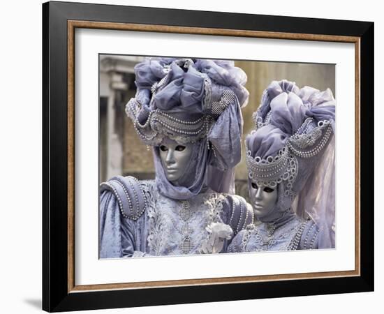 People in Carnival Costume, Venice, Veneto, Italy-Roy Rainford-Framed Photographic Print