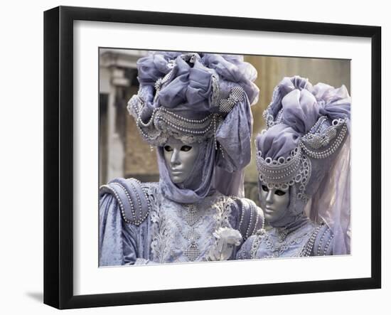 People in Carnival Costume, Venice, Veneto, Italy-Roy Rainford-Framed Photographic Print