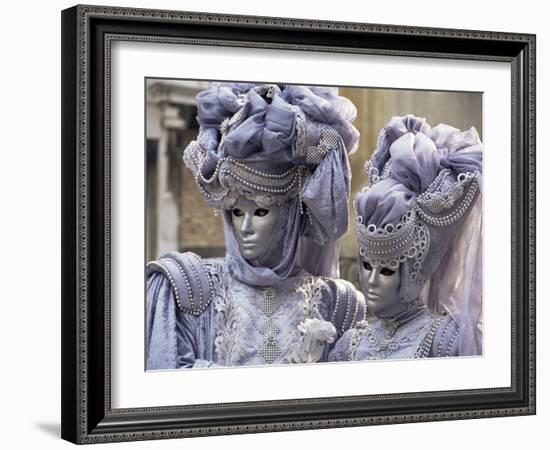 People in Carnival Costume, Venice, Veneto, Italy-Roy Rainford-Framed Photographic Print