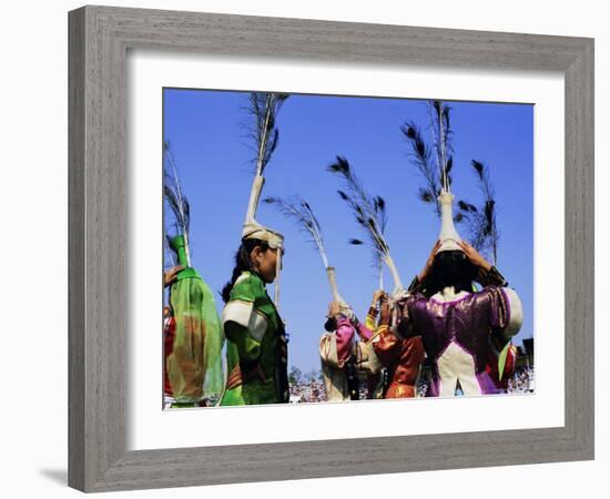 People in Costumes at the Naadam Festival, Ulaan Baatar (Ulan Bator), Mongolia, Asia-Bruno Morandi-Framed Photographic Print