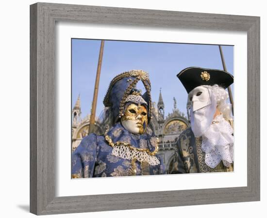 People in Masks and Costume, Venice Carnival, Venice, Veneto, Italy-Sergio Pitamitz-Framed Photographic Print