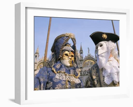 People in Masks and Costume, Venice Carnival, Venice, Veneto, Italy-Sergio Pitamitz-Framed Photographic Print