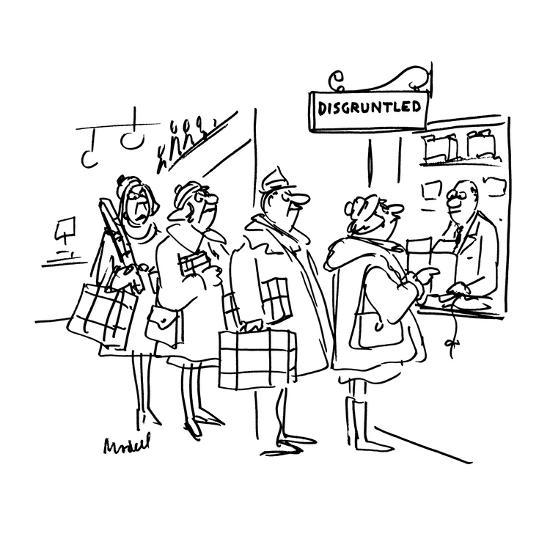 People In Store Lined Up In Front Of Window With Sign Disgruntled New Yorker Cartoon Premium Giclee Print Frank Modell Art Com People In Store Lined Up In Front Of Window With Sign Disgruntled New Yorker Cartoon Premium Giclee Print Frank Modell Art Com