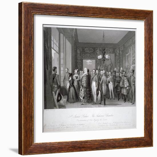 People in the The Audience Chamber in St James's Palace, Westminster, London, 1837-Harden Sidney Melville-Framed Giclee Print