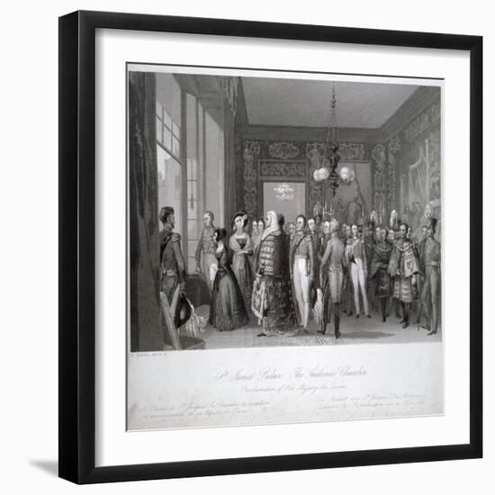 People in the The Audience Chamber in St James's Palace, Westminster, London, 1837-Harden Sidney Melville-Framed Giclee Print