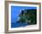 People in Water at Tumon Beach with Amantes (Two Lovers) Point Behind, Tumon, Guam-John Elk III-Framed Photographic Print