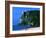 People in Water at Tumon Beach with Amantes (Two Lovers) Point Behind, Tumon, Guam-John Elk III-Framed Photographic Print