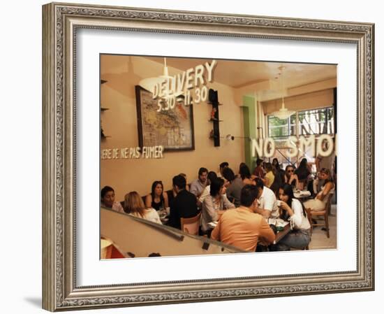 People Inside the Colonial Cafe in Nolita Neighbourhood, Manhattan, New York, USA-Yadid Levy-Framed Photographic Print