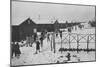 People Leaving Buddhist Church, Winter-Ansel Adams-Mounted Art Print