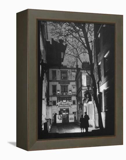 People Looking at the Exterior View of the Grand Guignol Theater-Hans Wild-Framed Premier Image Canvas