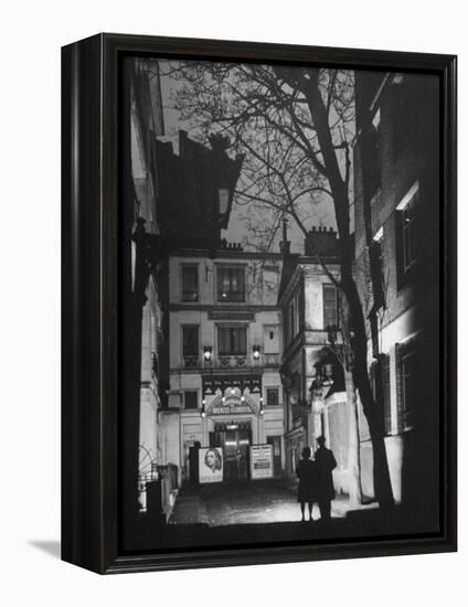 People Looking at the Exterior View of the Grand Guignol Theater-Hans Wild-Framed Premier Image Canvas