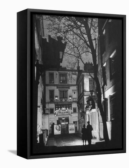 People Looking at the Exterior View of the Grand Guignol Theater-Hans Wild-Framed Premier Image Canvas
