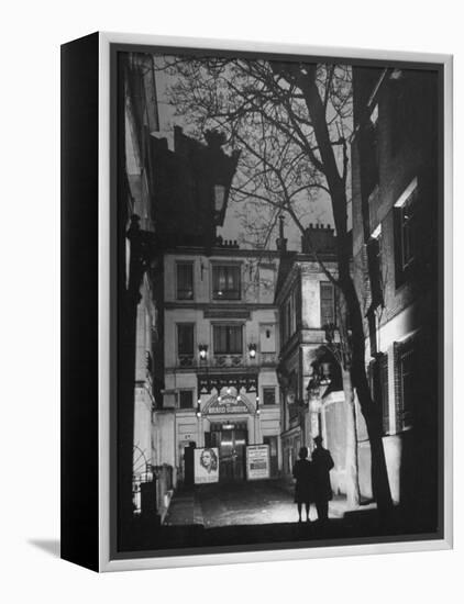 People Looking at the Exterior View of the Grand Guignol Theater-Hans Wild-Framed Premier Image Canvas