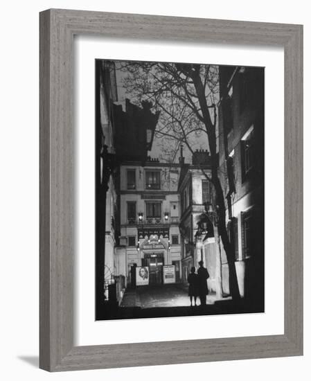 People Looking at the Exterior View of the Grand Guignol Theater-Hans Wild-Framed Photographic Print