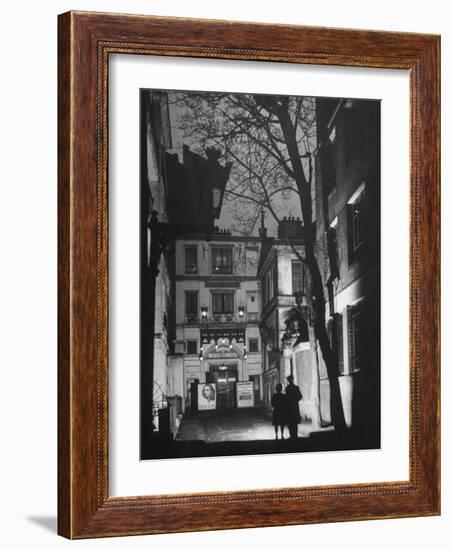 People Looking at the Exterior View of the Grand Guignol Theater-Hans Wild-Framed Photographic Print