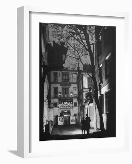 People Looking at the Exterior View of the Grand Guignol Theater-Hans Wild-Framed Photographic Print