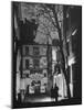 People Looking at the Exterior View of the Grand Guignol Theater-Hans Wild-Mounted Photographic Print