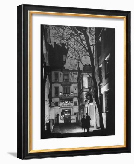 People Looking at the Exterior View of the Grand Guignol Theater-Hans Wild-Framed Photographic Print