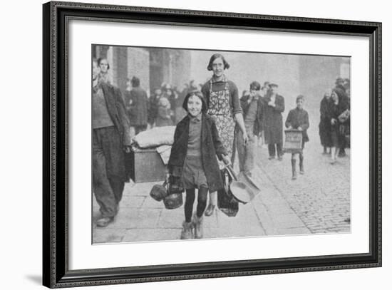 People Made Homeless by German Bombing, Liverpool, World War II, 1941-null-Framed Photographic Print