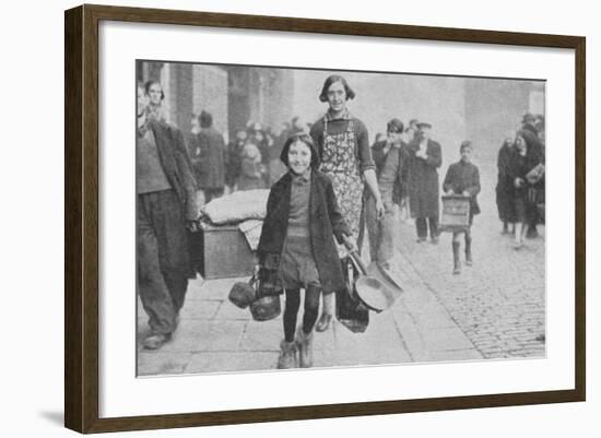 People Made Homeless by German Bombing, Liverpool, World War II, 1941-null-Framed Photographic Print
