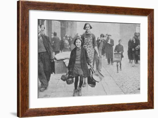 People Made Homeless by German Bombing, Liverpool, World War II, 1941-null-Framed Photographic Print