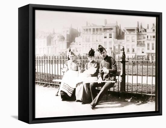 People on a Bench, Rotterdam, 1898-James Batkin-Framed Premier Image Canvas