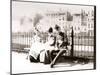 People on a Bench, Rotterdam, 1898-James Batkin-Mounted Photographic Print