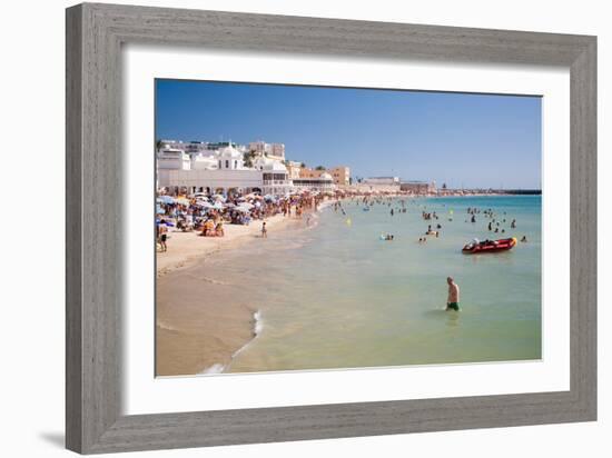 People on Beach in Spain-Felipe Rodriguez-Framed Photographic Print