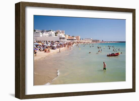 People on Beach in Spain-Felipe Rodriguez-Framed Photographic Print