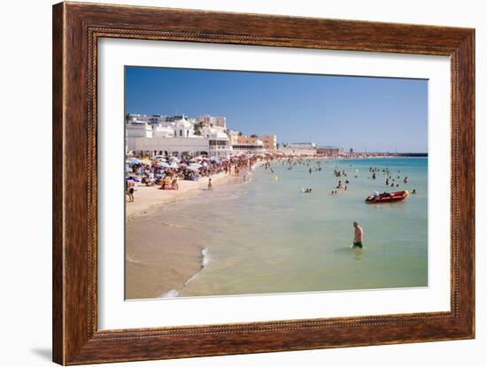 People on Beach in Spain-Felipe Rodriguez-Framed Photographic Print